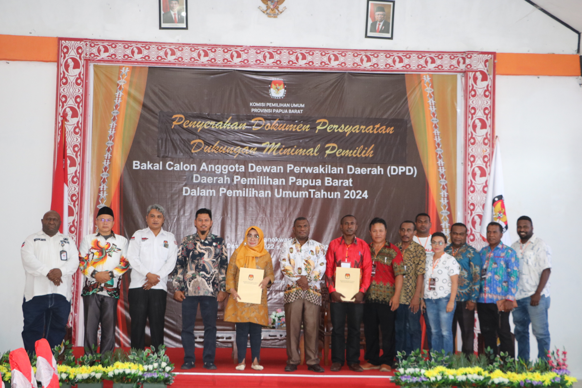 Bawaslu Papua Barat Awasi Secara Langsung Penyerahan Dokumen Syarat Dukungan Minimal Bakal Calon Anggota DPD Papua Barat dan Papua Barat Daya