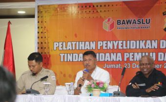 Perdana Seluruh Indonesia, Bawaslu Papua Barat Gelar Pelatihan Penyelidikan dan Penyidikan Tindak Pidana Pemilu dan Pemilihan