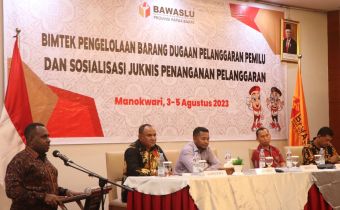 Bawaslu Papua Barat Lakukan Bimtek dan Sosialisasi Juknis Penanganan Pelanggaran