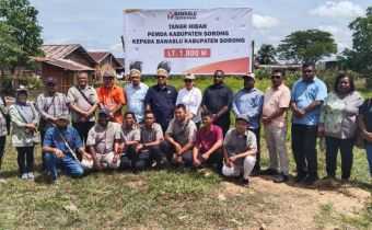 Plt. Sekjend Bawaslu Tinjau Lokasi Tanah Hibah Pemberian Pemda Kab. Sorong