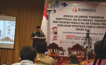 Identifikasi Isu Strategis Pemilu 2024, Nazil Hilmie : Puslitbangdiklat Bawaslu Harus Menjadi  Referensi Dalam Pengambilan Kebijakan Pengawasan Pemilu