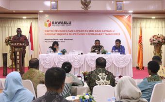 Bawaslu Papua Barat, Gelar Bimtek Peningkatan Kapasitas SDM Terkait Pengawasan Pendistribusian Logistik Pemilu 2024