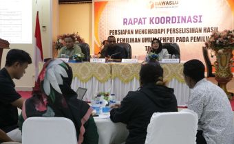 Bawaslu PB Gelar Rakor Persiapan Menghadapi Perselisihan Hasil Pemilihan Umum (PHPU) pada Pemilu Tahun 2024